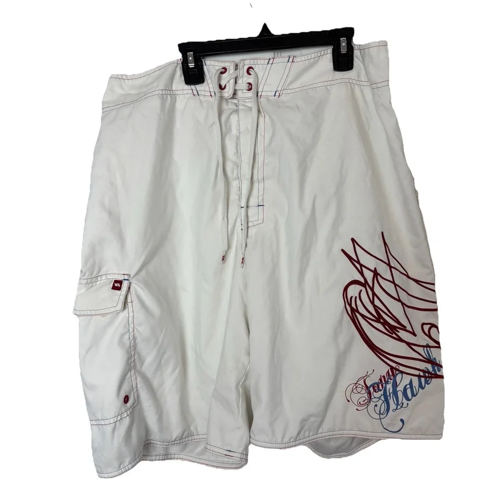 New Tony Hawk Swim Trunks Mens Size‎ 36 Cargo Mesh Brief Shorts Bathing Suit